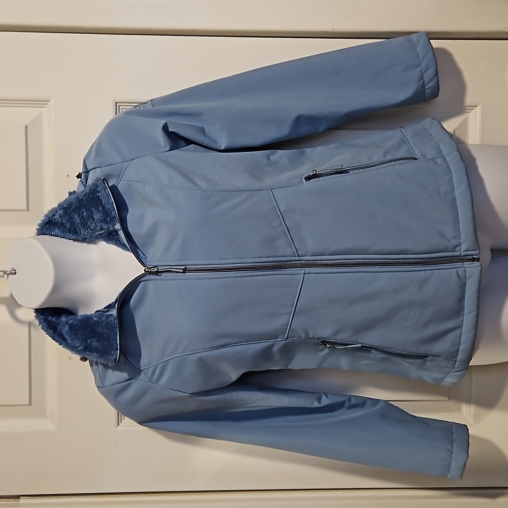 ZeroXposure, fleece lined jack with removable hood & and zip-up pockets.  Size M